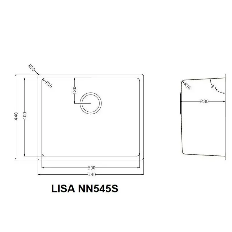 CHẬU RỬA BÁT NOBINOX LISA NN545S 9 CHẬU RỬA BÁT NOBINOX LISA NN545S