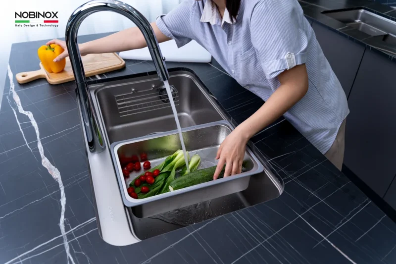 CHẬU RỬA BÁT NOBINOX MONO VA207 7 CHẬU RỬA BÁT NOBINOX MONO VA207