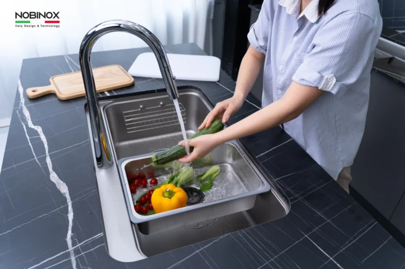 CHẬU RỬA BÁT NOBINOX MONO VA207 8 CHẬU RỬA BÁT NOBINOX MONO VA207