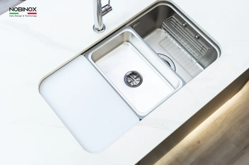 CHẬU RỬA BÁT 1 HỐ NOBINOX NOVA A282M TẶNG KÈM VÒI 4 CHẬU RỬA BÁT 1 HỐ NOBINOX NOVA A282M TẶNG KÈM VÒI