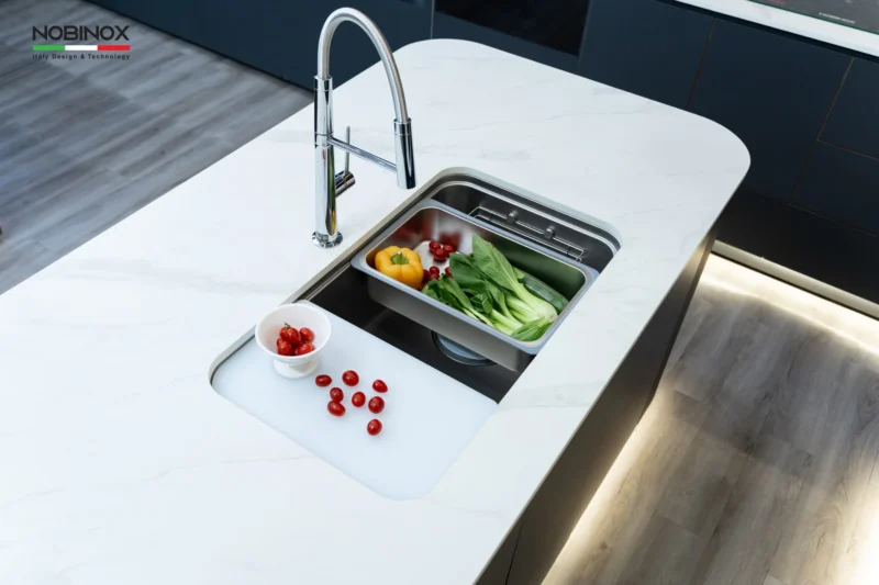 CHẬU RỬA BÁT 1 HỐ NOBINOX NOVA A282M TẶNG KÈM VÒI 6 CHẬU RỬA BÁT 1 HỐ NOBINOX NOVA A282M TẶNG KÈM VÒI