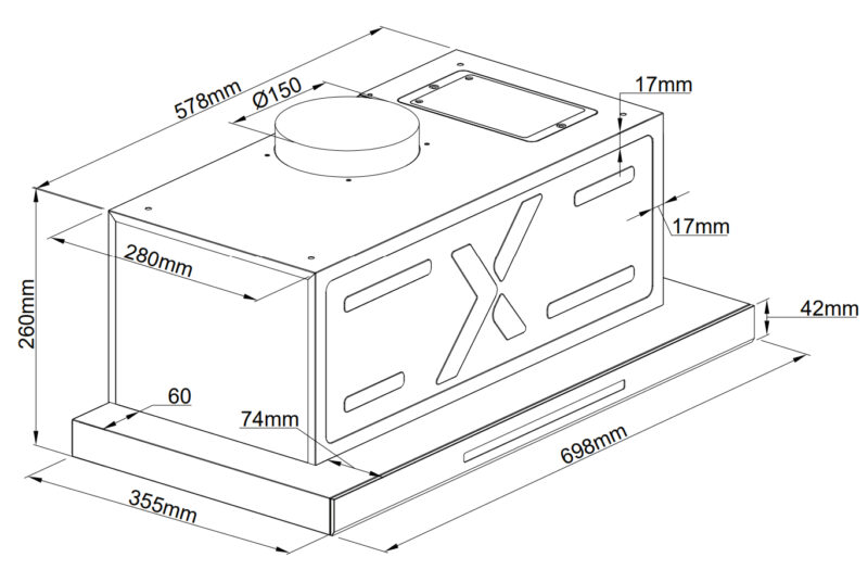 MÁY HÚT MÙI ÂM TỦ GRANDX GX H70F85G 27 MÁY HÚT MÙI ÂM TỦ GRANDX GX H70F85G