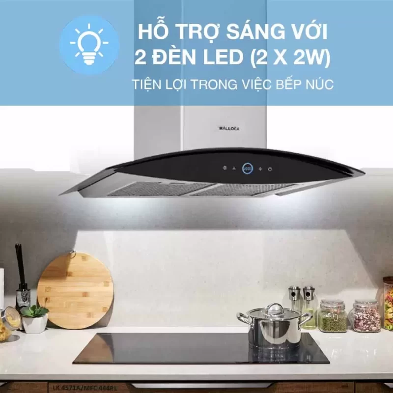 Máy hút mùi áp tường Malloca MC 9018HS 3 Máy hút mùi áp tường Malloca MC 9018HS