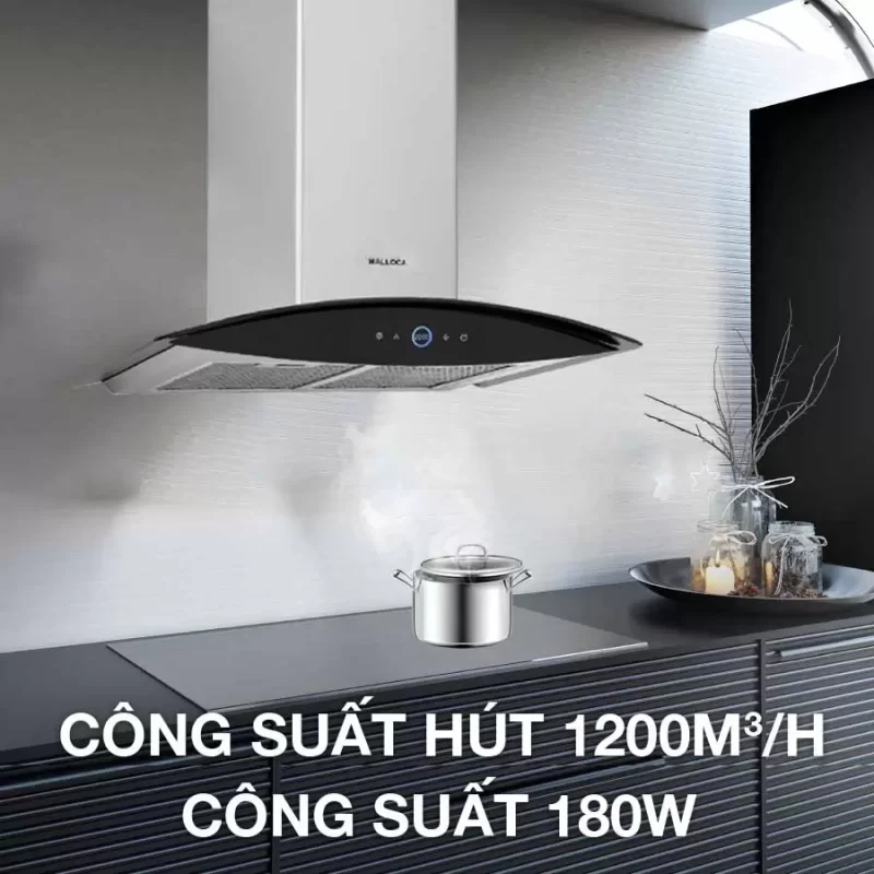 Máy hút mùi áp tường Malloca MC 9018HS 4 Máy hút mùi áp tường Malloca MC 9018HS