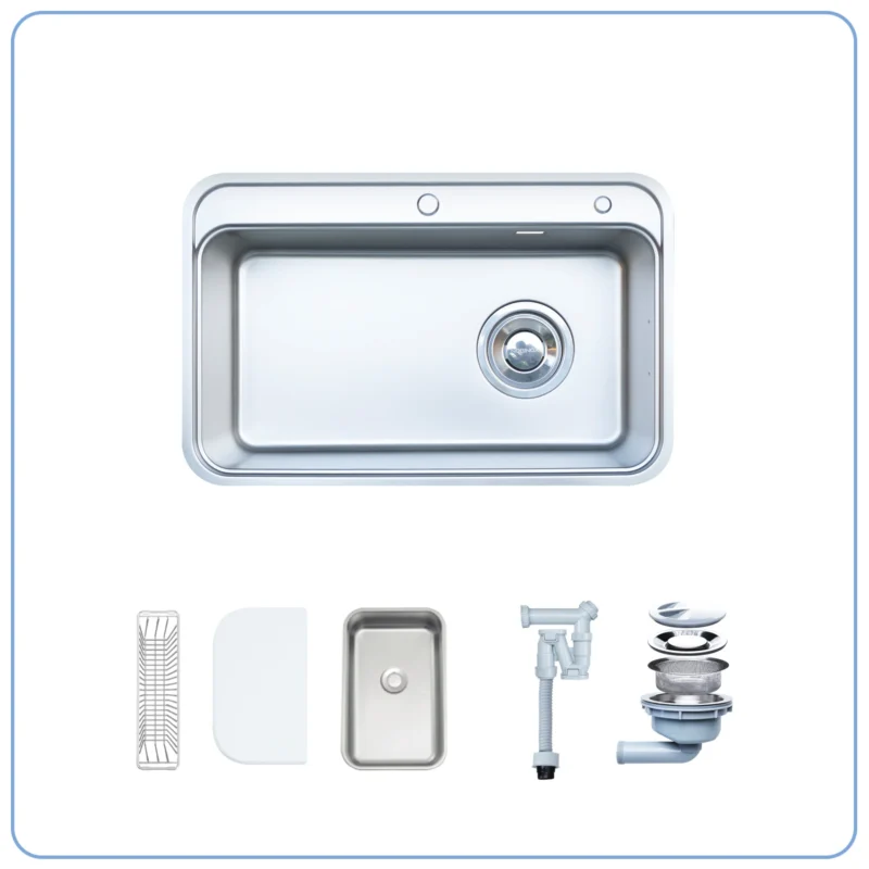 CHẬU RỬA BÁT 1 HỐ NOBINOX NOVA A382 5 CHẬU RỬA BÁT 1 HỐ NOBINOX NOVA A382
