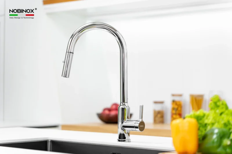 VÒI RỬA BÁT DÂY RÚT NOBINOX IVY NX202 6 VÒI RỬA BÁT DÂY RÚT NOBINOX IVY NX202