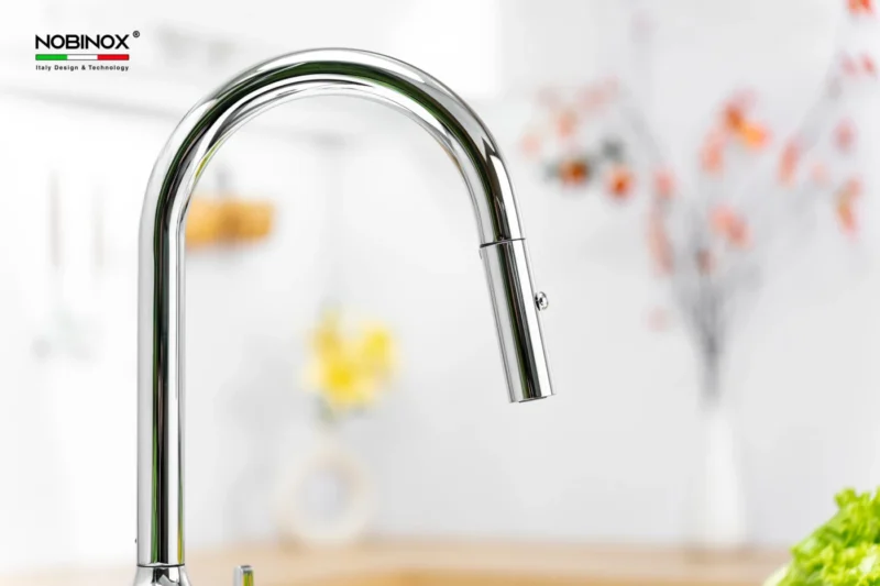 VÒI RỬA BÁT DÂY RÚT NOBINOX IVY NX202 2 VÒI RỬA BÁT DÂY RÚT NOBINOX IVY NX202
