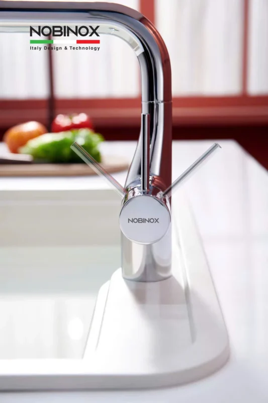 VÒI RỬA BÁT DÂY RÚT NOBINOX JAPA NX996 2 VÒI RỬA BÁT DÂY RÚT NOBINOX JAPA NX996