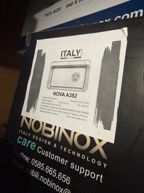 CHẬU RỬA BÁT 1 HỐ NOBINOX NOVA A382 19 CHẬU RỬA BÁT 1 HỐ NOBINOX NOVA A382
