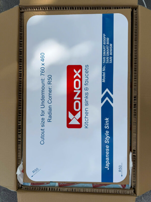 Chậu rửa bát phong cách Nhật chống xước Tari Smart 8050 3 Chậu rửa bát phong cách Nhật chống xước Tari Smart 8050