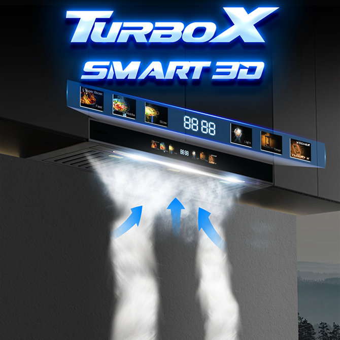 MÁY HÚT MÙI KOCHER TURBO SMART 3D X3D-350D 1 MÁY HÚT MÙI KOCHER TURBO SMART 3D X3D-350D