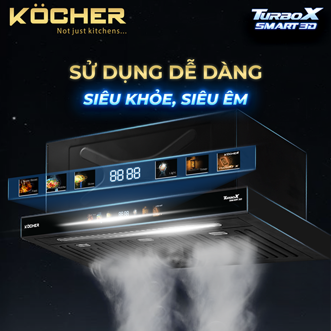 MÁY HÚT MÙI KOCHER TURBO SMART 3D X3D-350D 29 MÁY HÚT MÙI KOCHER TURBO SMART 3D X3D-350D