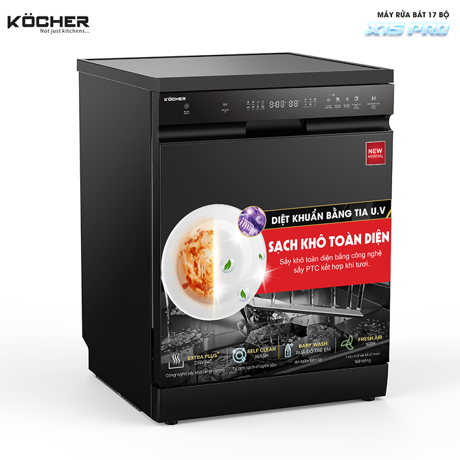 Máy rửa bát Kocher X15UV 6 Máy rửa bát Kocher X15UV