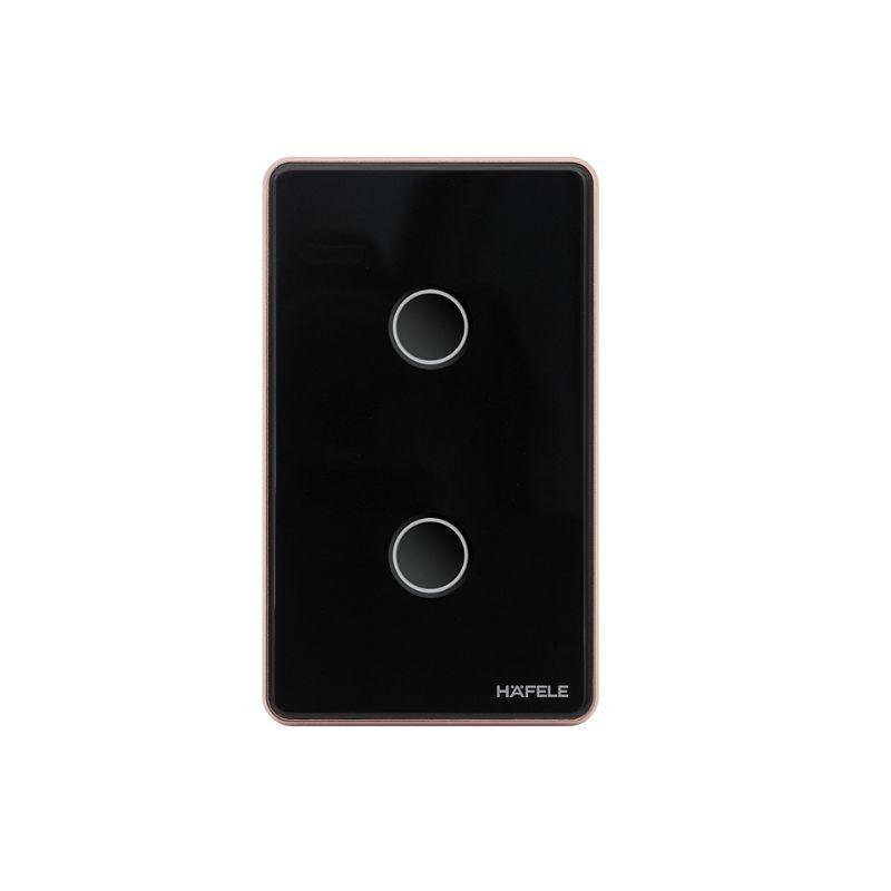 Công tắc ZB 2G US 10A đen L Hafele HSL-LS2G01B