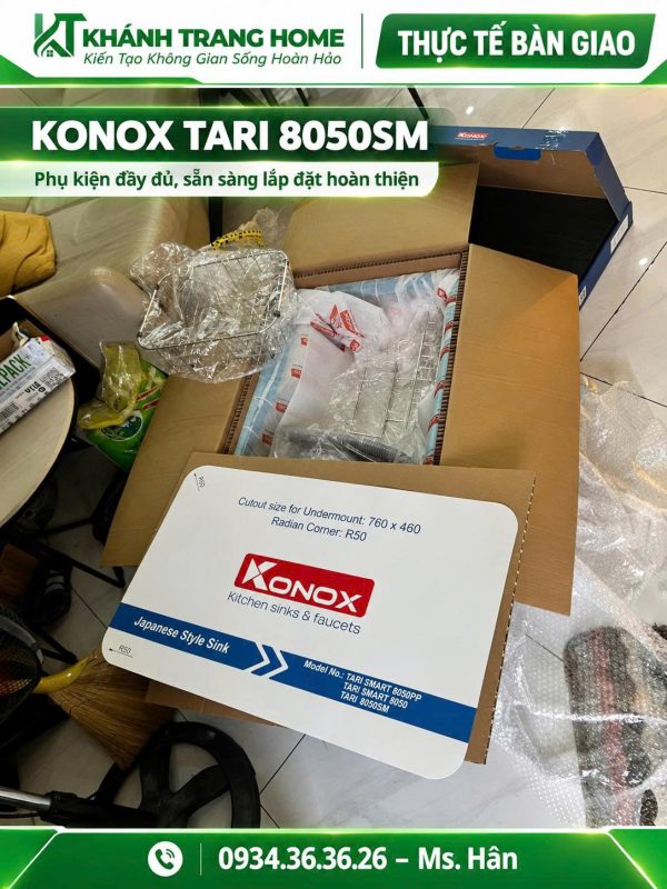 Chậu rửa bát Konox Tari 8050SM 4 Chậu rửa bát Konox Tari 8050SM