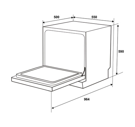 MÁY RỬA CHÉN ĐỂ BÀN HAFELE HDW-T5552B 8 MÁY RỬA CHÉN ĐỂ BÀN HAFELE HDW-T5552B