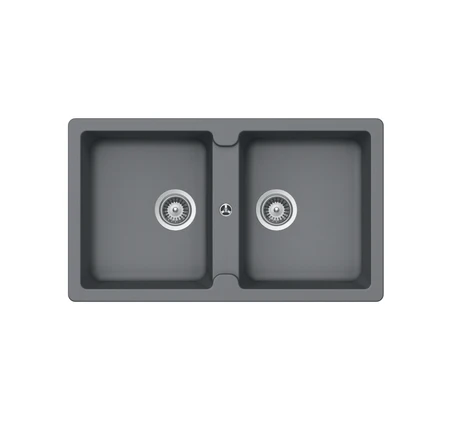 Chậu rửa bát đá 2 hố Hafele GRANSTONE HS19-GEN2S90 Xám