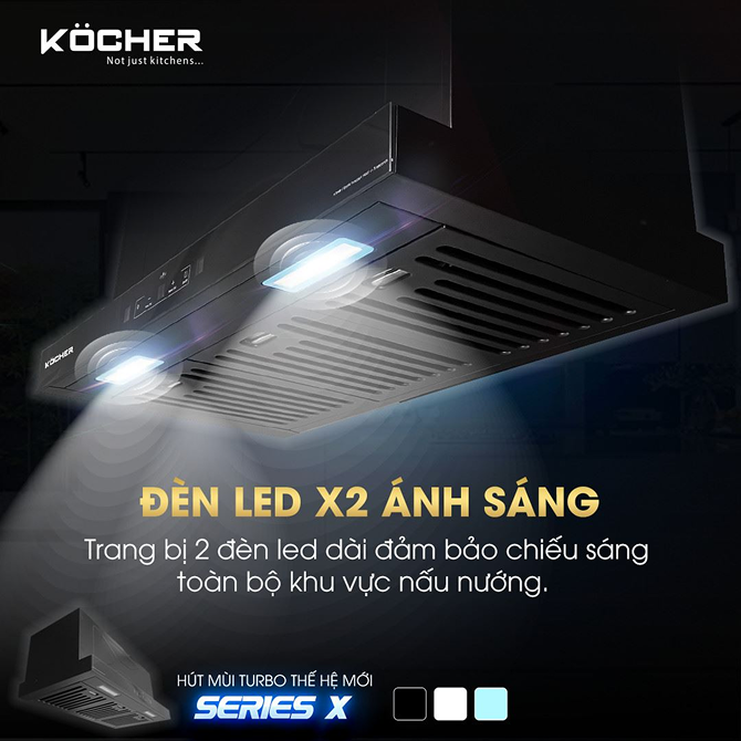 MÁY HÚT MÙI KOCHER TURBO X-350T 1 MÁY HÚT MÙI KOCHER TURBO X-350T