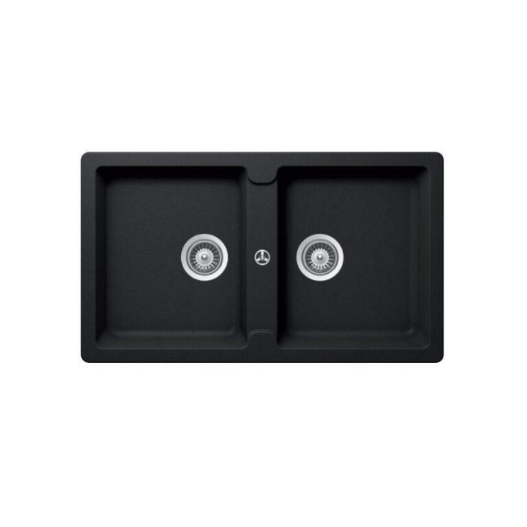 Chậu rửa bát đá 2 hố Hafele GRANSTONE HS19-GEN2S90 Đen