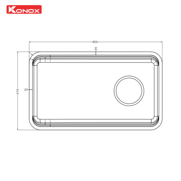 Chậu rửa bát chống xước Konox Tari Smart 8047PP 1 Chậu rửa bát chống xước Konox Tari Smart 8047PP