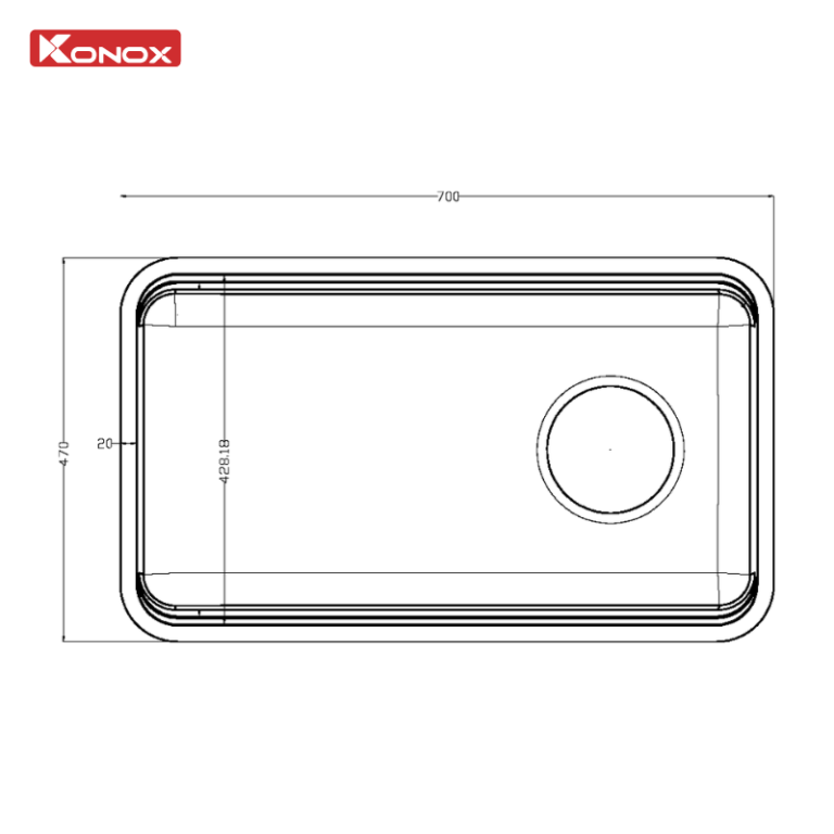 Chậu rửa bát chống xước Konox Tari Smart 7047PP 1 Chậu rửa bát chống xước Konox Tari Smart 7047PP