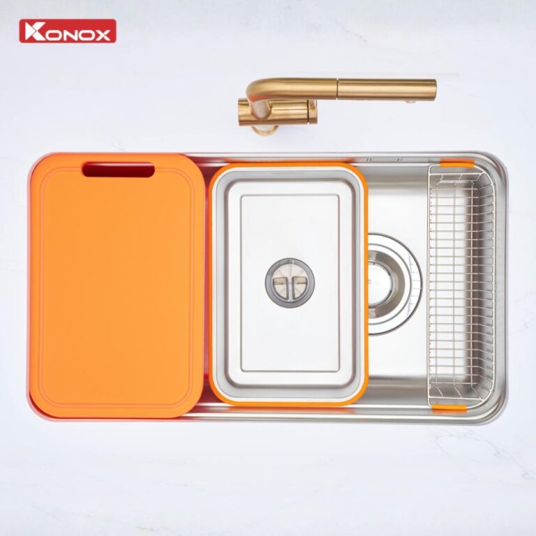 Chậu rửa bát chống xước Konox Tari Smart 8047PP 4 Chậu rửa bát chống xước Konox Tari Smart 8047PP