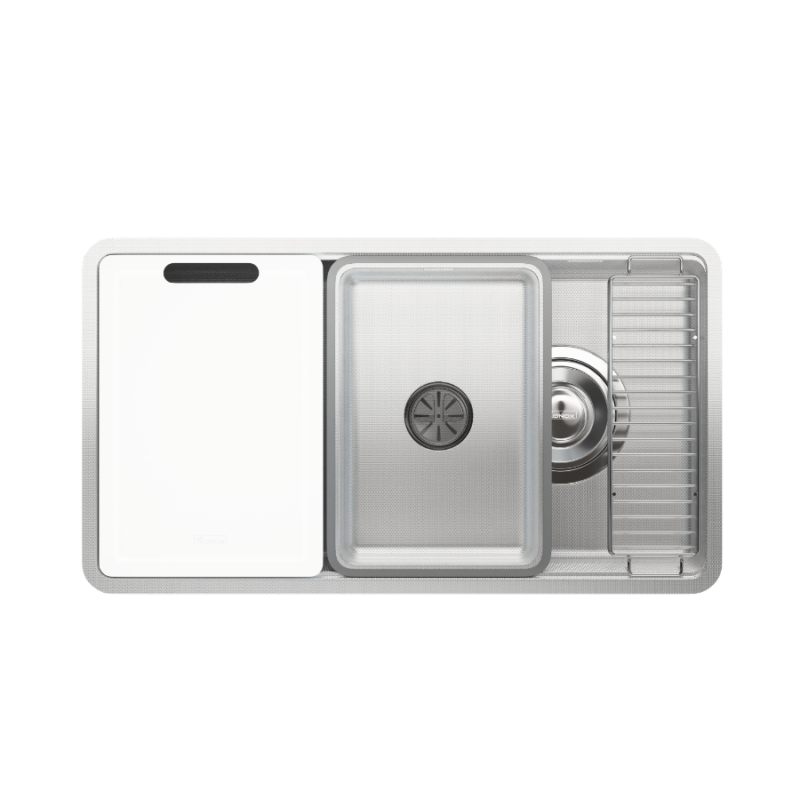 Chậu rửa bát inox 1 hố Konox Dekor JP8044SU-R