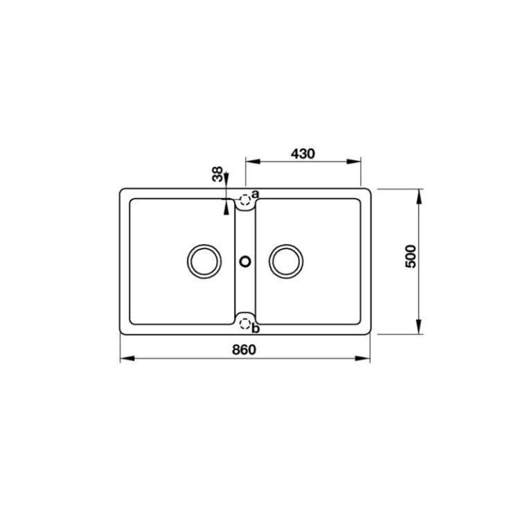 Chậu rửa bát đá 2 hố Hafele GRANSTONE HS19-GEN2S90 Đen 1 Chậu rửa bát đá 2 hố Hafele GRANSTONE HS19-GEN2S90 Kem